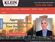 Tablet Screenshot of kleinlitigation.com